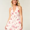 Double-Tier Smocked Halter Skort Dress