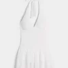 Double-Tier Smocked Halter Skort Dress