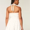 Drop-Waist Halter Mini Dress