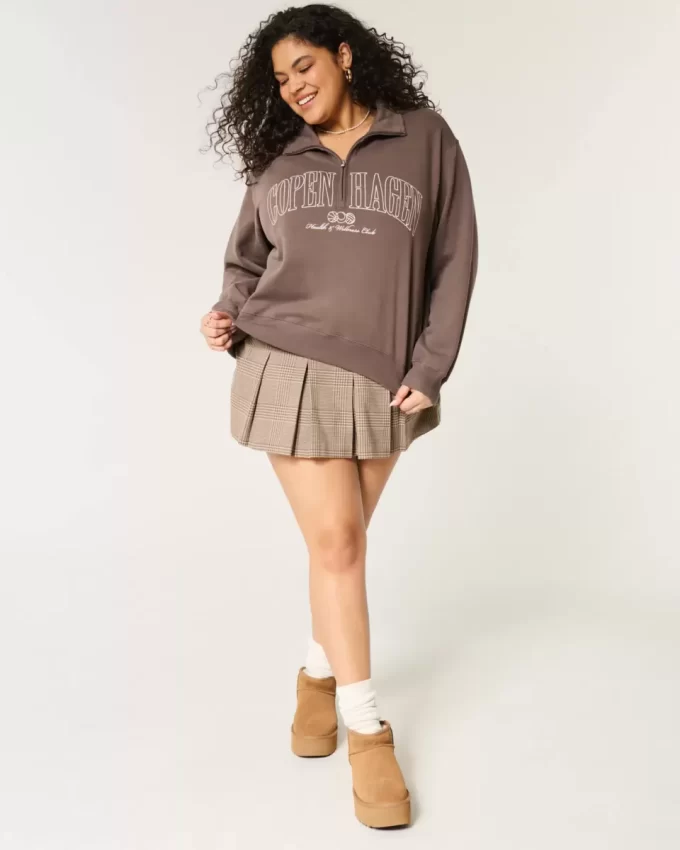 Easy Copenhagen Graphic Half-Zip Sweatshirt