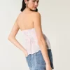 Easy Crochet-Style Fabric Mix Strapless Top