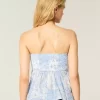 Easy Crochet-Style Fabric Mix Strapless Top