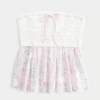 Easy Crochet-Style Fabric Mix Strapless Top