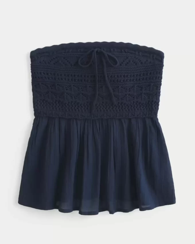 Easy Crochet-Style Babydoll Top