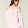 Easy Double Off-the-Shoulder Camo Sweatshirt