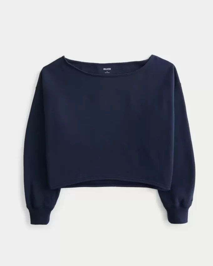 Easy Double Off-the-Shoulder Sweatshirt