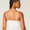 Easy Embroidered Shine Babydoll Top