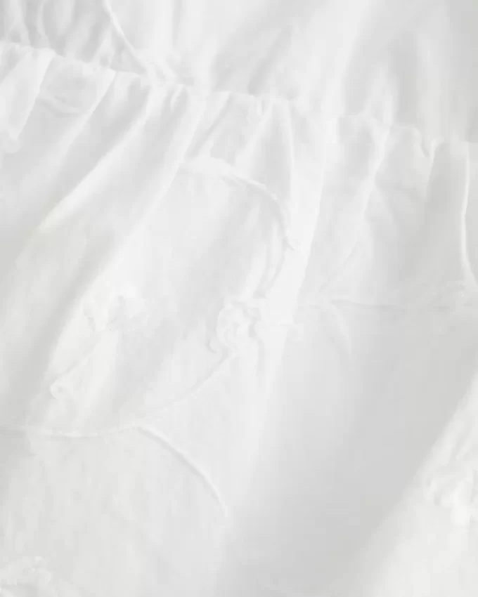 Easy Embroidered Shine Babydoll Top