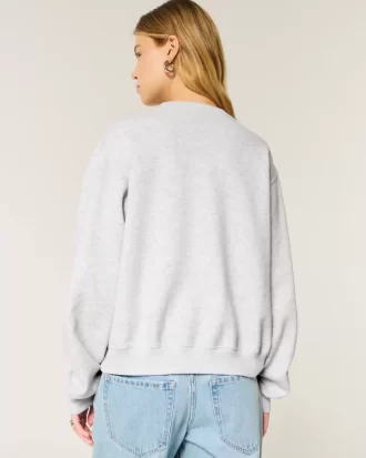 Easy Flower Graphic Crew Sweatshirt
