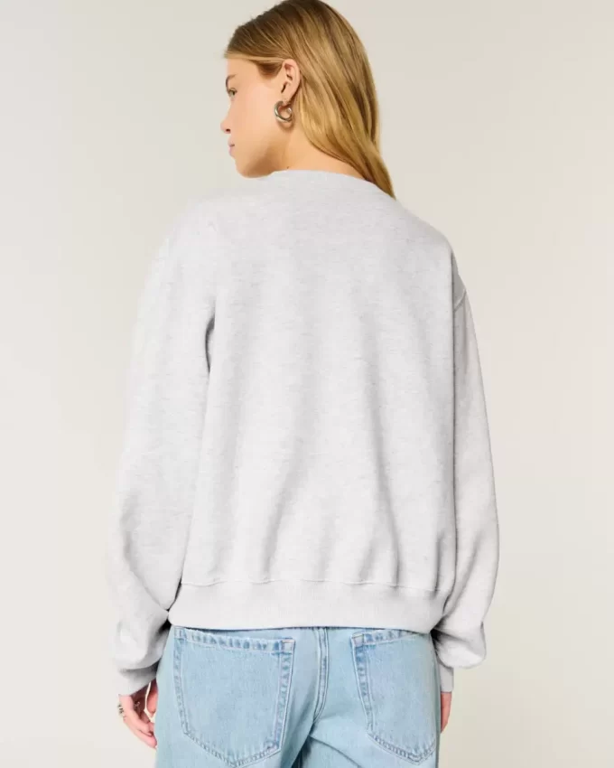Easy Flower Graphic Crew Sweatshirt