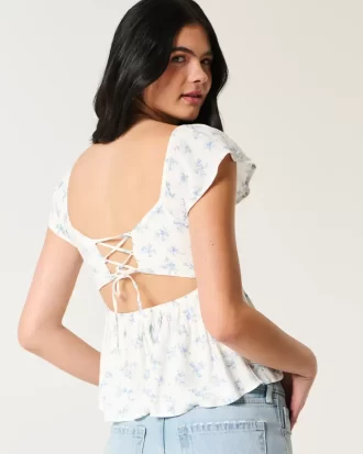 Easy Flutter Sleeve Babydoll Top