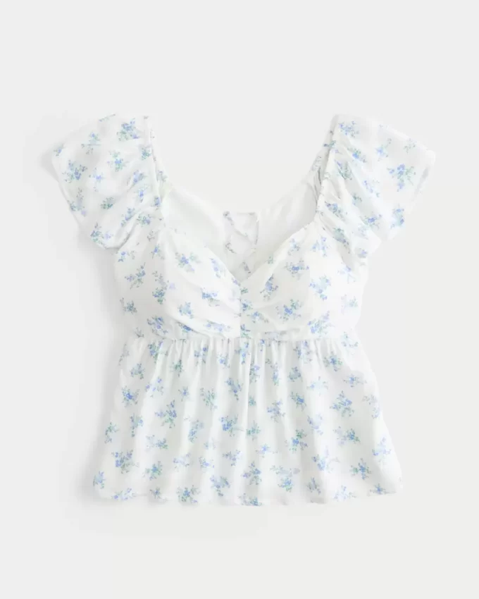 Easy Flutter Sleeve Babydoll Top