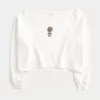 Easy Graphic Double Off-the-Shoulder Sweatshirt