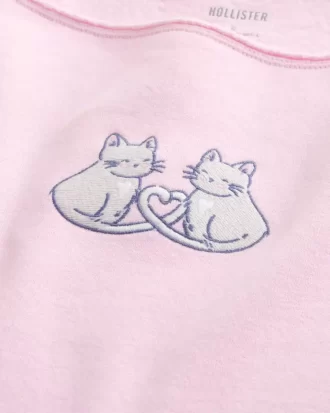 Easy Graphic Double Off-the-Shoulder Sweatshirt
