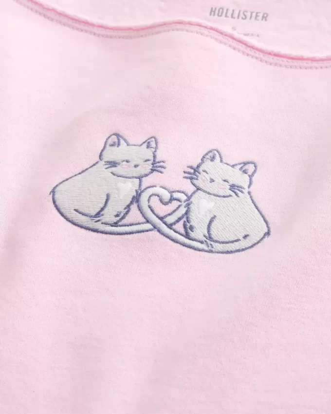 Easy Graphic Double Off-the-Shoulder Sweatshirt