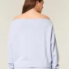 Easy Graphic Double Off-the-Shoulder Sweatshirt