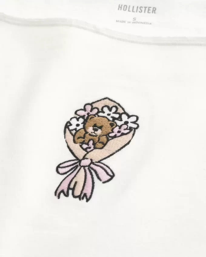 Easy Graphic Double Off-the-Shoulder Sweatshirt