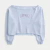 Easy Graphic Double Off-the-Shoulder Sweatshirt