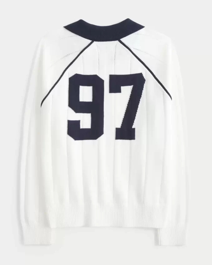 Easy Long-Sleeve Sweater Polo