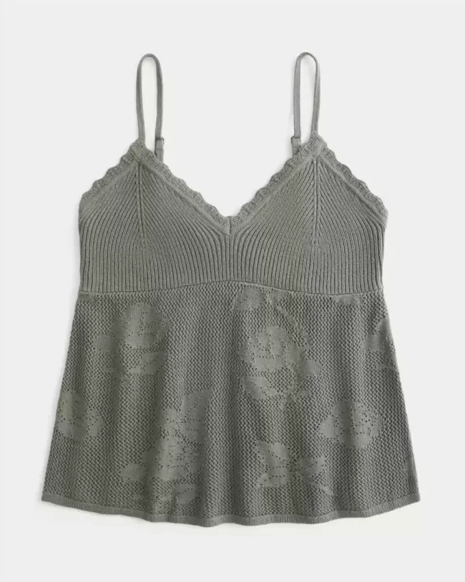 Easy Needlepoint-Style Halter Babydoll Cami