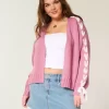 Easy No-Close Lace Sleeve Cardigan