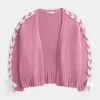Easy No-Close Lace Sleeve Cardigan