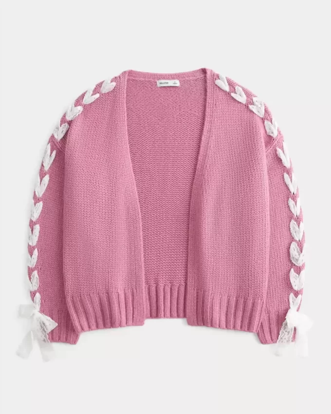 Easy No-Close Lace Sleeve Cardigan