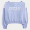 Easy Off-the-Shoulder Chicago Graphic Sweatshirt