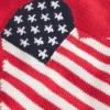 Easy Off-the-Shoulder Heart Flag Graphic Sweater