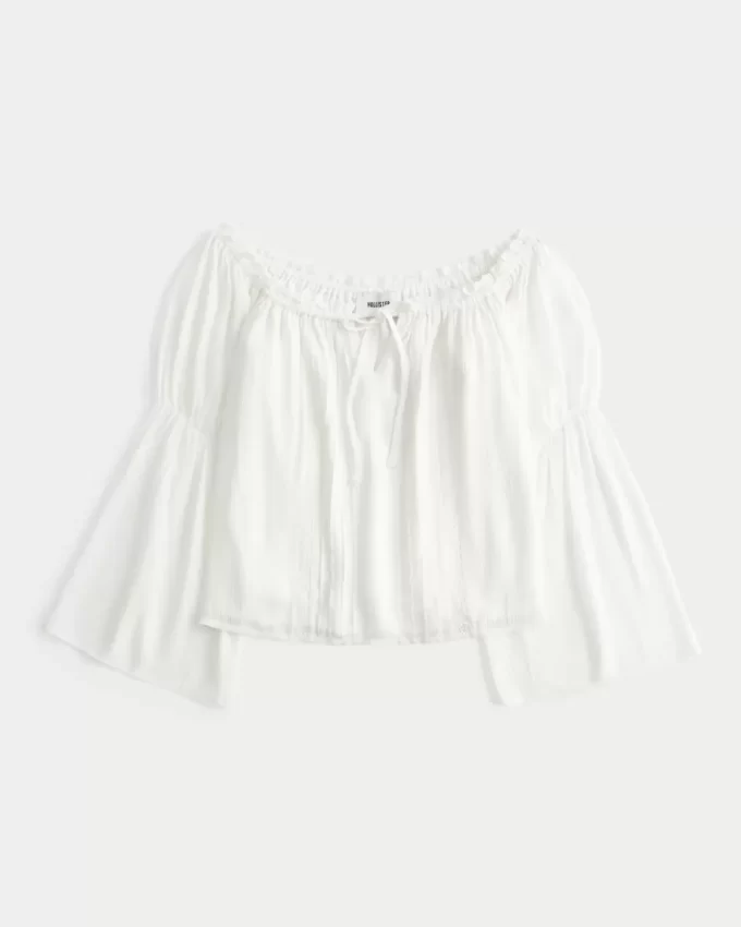 Easy Off-the-Shoulder Long-Sleeve Top
