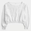 Easy Off-the-Shoulder Number Graphic Sweatshirt