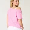 Easy Off-the-Shoulder Snoopy Graphic Tee