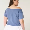 Easy Off-the-Shoulder Summer Graphic Tee