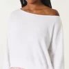 Easy Off-the-Shoulder Terry Sweatshirt