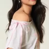 Easy Off-the-Shoulder Tie T-Shirt