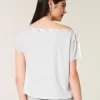 Easy Off-the-Shoulder Tie T-Shirt