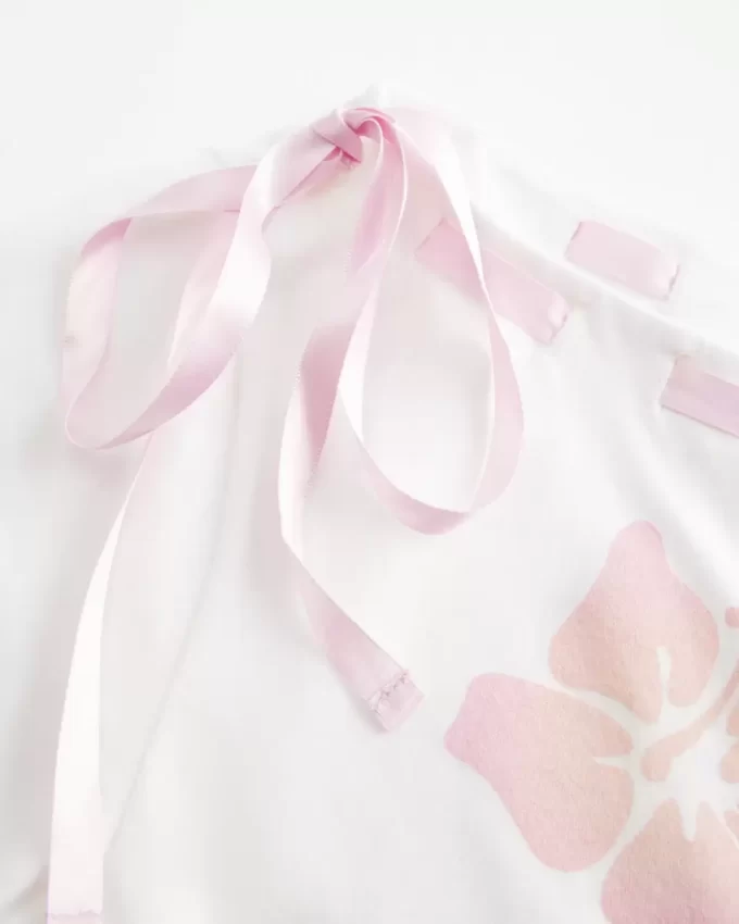 Easy Off-the-Shoulder Tie T-Shirt