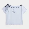 Easy Off-the-Shoulder Tie T-Shirt