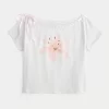 Easy Off-the-Shoulder Tie T-Shirt