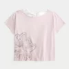 Easy Ribbon Tie-Back Floral Graphic Tee