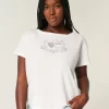 Easy Ribbon Tie-Back Heart Graphic Tee