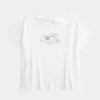 Easy Ribbon Tie-Back Heart Graphic Tee