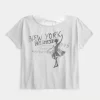 Easy Ribbon Tie-Back New York Graphic Tee