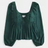 Easy Ruched Bust Babydoll Top