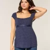 Easy Satin Tie Babydoll Top