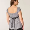 Easy Satin Tie Babydoll Top