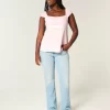 Easy Satin Tie Babydoll Top
