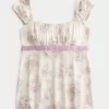 Easy Satin Tie Babydoll Top