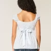 Easy Satin Tie Babydoll Top