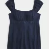 Easy Satin Tie Babydoll Top